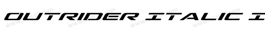 Outrider Italic Ital字体转换